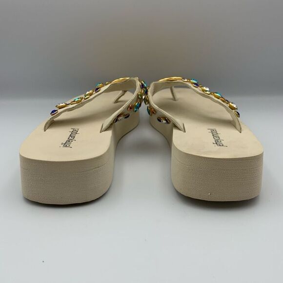 Jeffrey Campbell Iconics Womens Slip On Platform Flip Flop Sandals White Size 8 - Picture 6 of 12